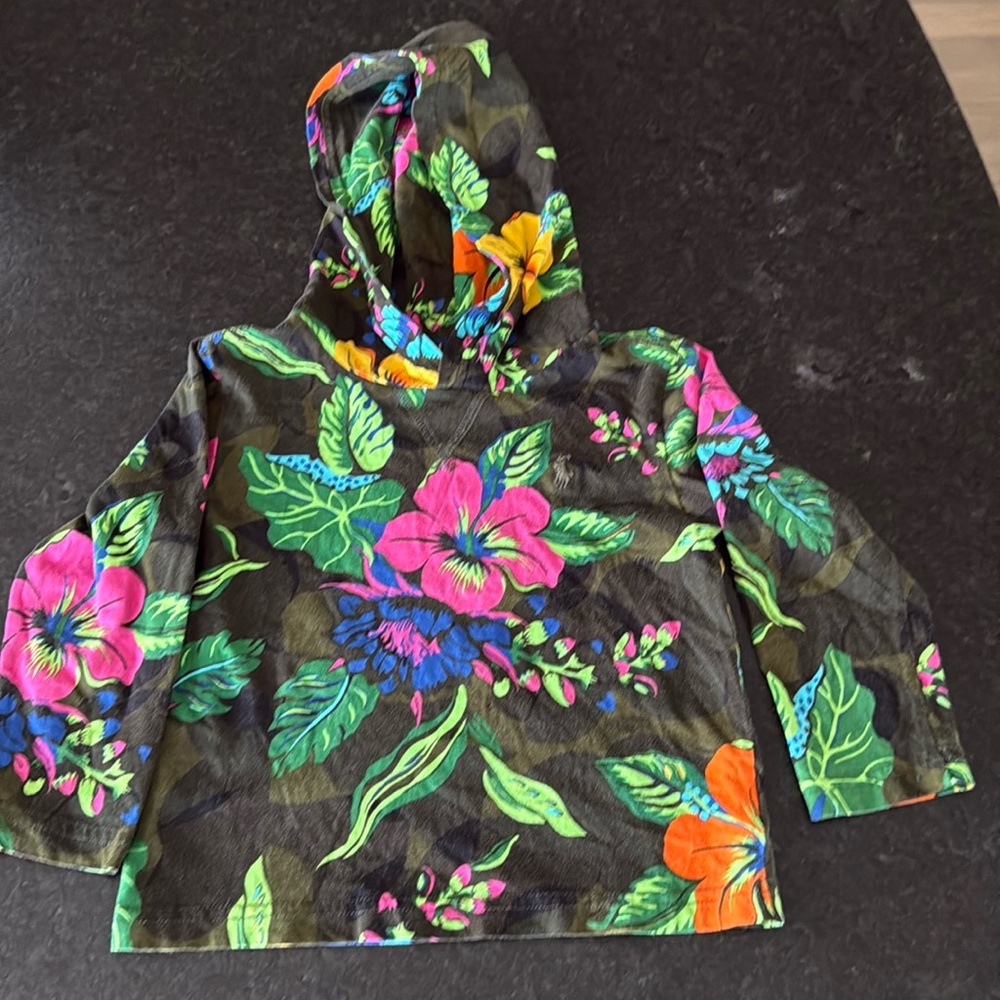 Ralph Lauren Floral Jersey Hooded Tee